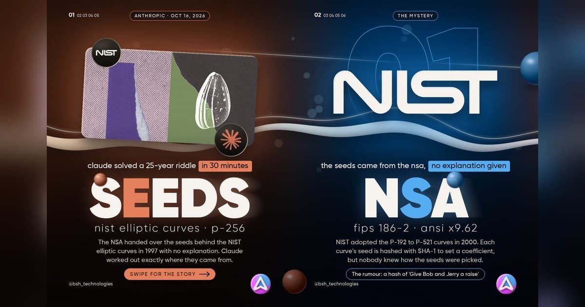 Claude Solved the 25-Year Mystery of the NIST Elliptic Curve Seeds